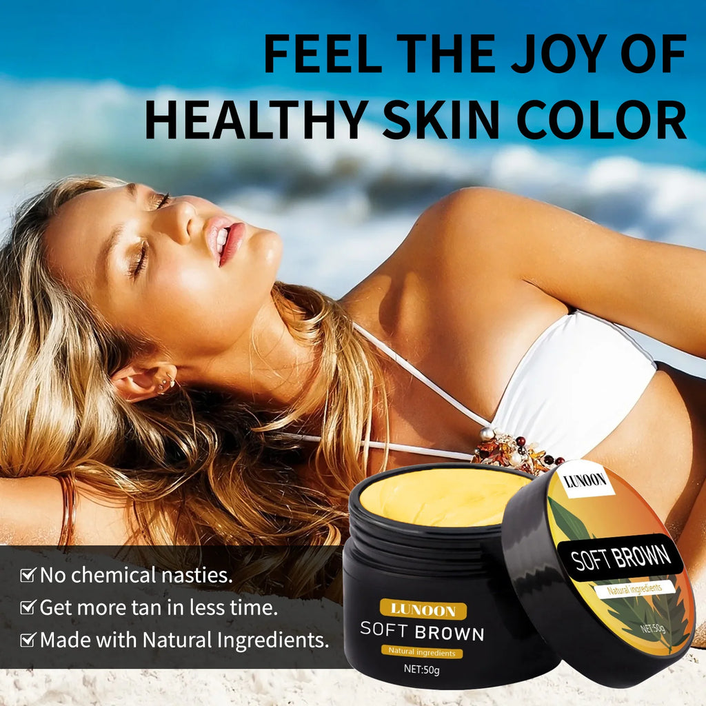 Tanning Cream with Suntan Protection，Long Lasting Bronzer for Face & Body, Nourishing Formula Creates Natural Blackening Effect.