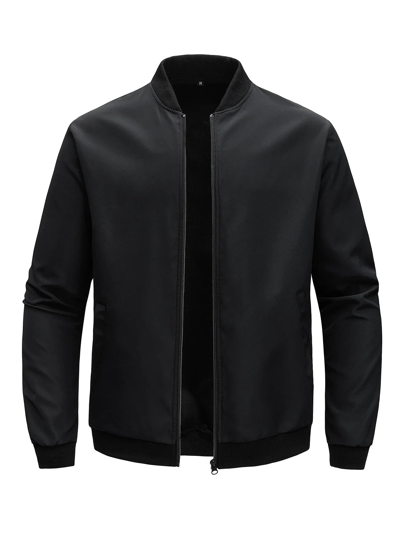 2024 Spring and Autumn New Baseball Collar Short Loose Solid Color Jacket Men's Business Casual Thin Coat Trend Ürün ana görseli