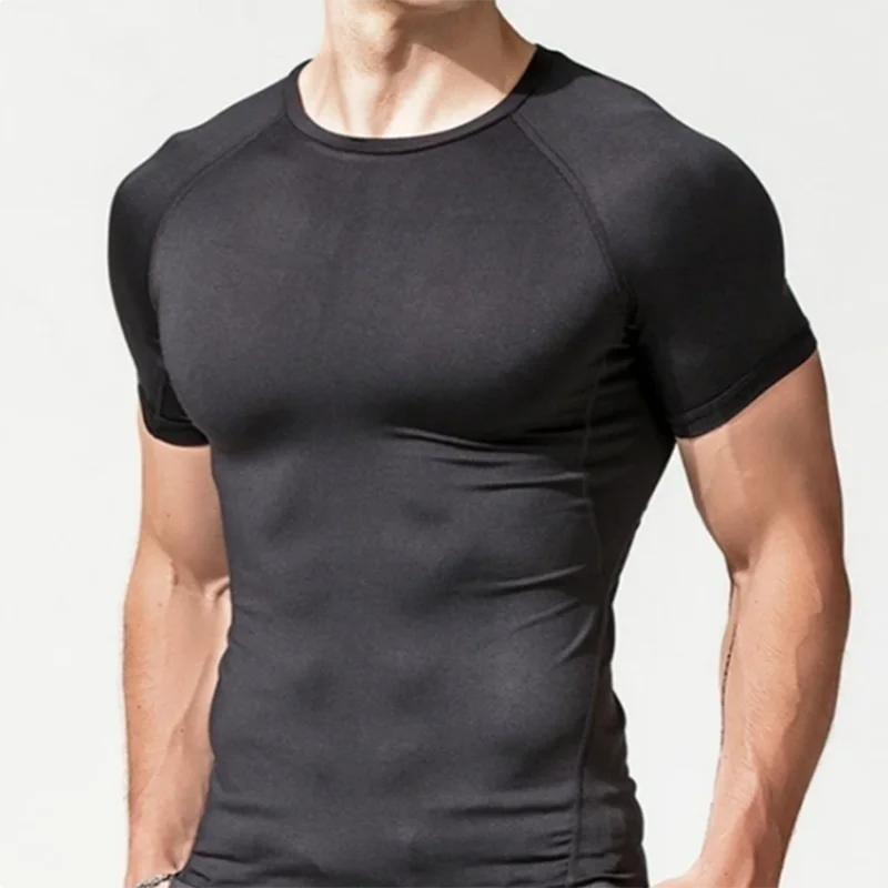 Men Compression Running T-shirt Fitness Tight Long Sleeve Sport Shirts Training Jogging Tops Gym Sportswear Dry Fit Rashgard