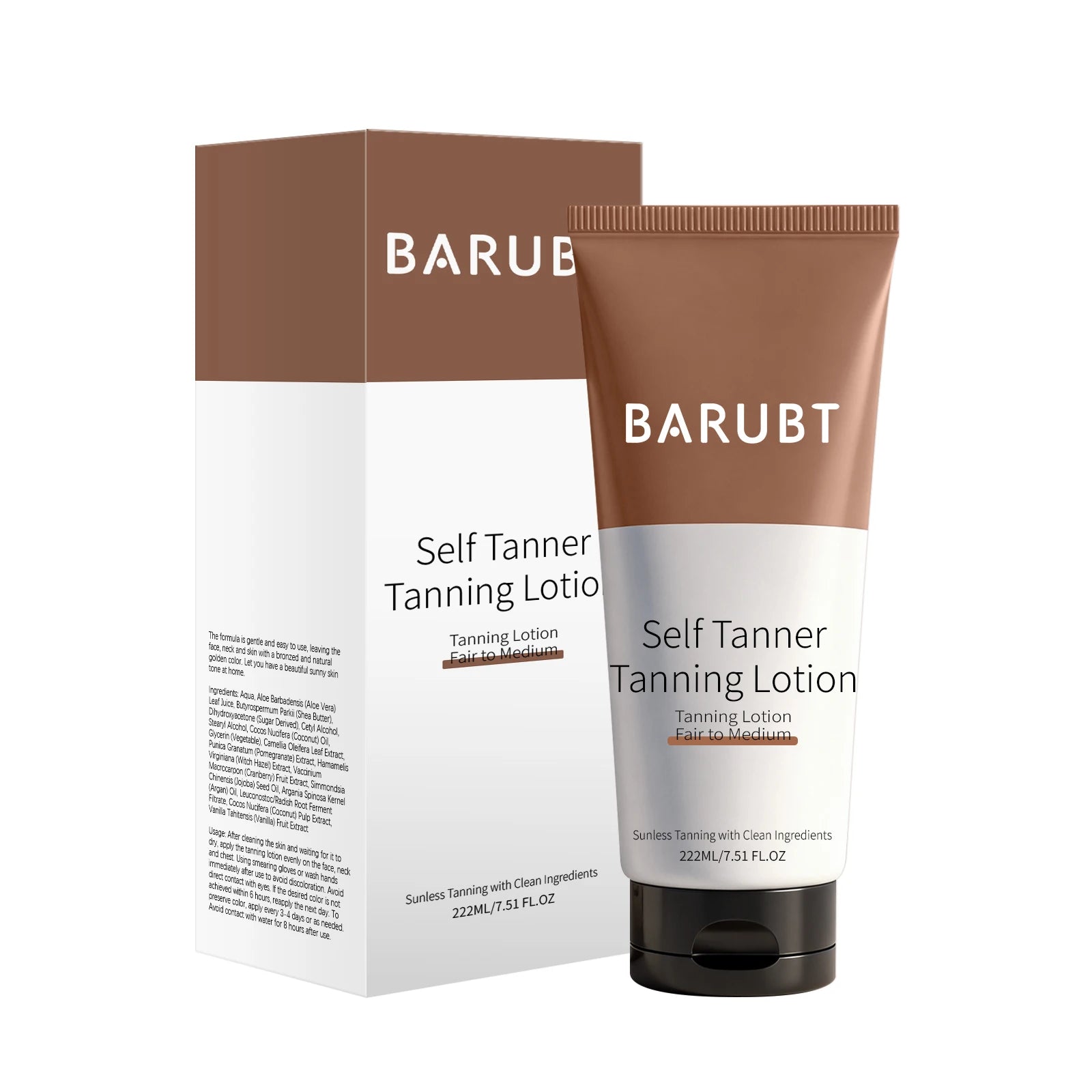 Self-Tanning Cream Intensive Tanning UV Protective Waterproof Long Lasting Sunless Even Skin Tone Moisturize Body Bronzer Lotion