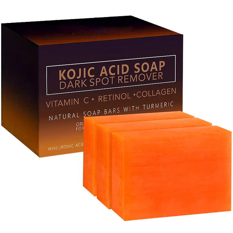 3pcs*100g Curcuma Soap Ginger Handmade Soap Essential Oil Soap Turmeric Soap Lemon Turmeric Curcuma Soap Papaya Soap Soap Handma Main image