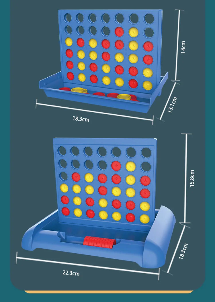 Classic Connect Four Board Game Four in a Row-2 Players Strategy Puzzle Toy for Family Game Kids Adults Durable Plastic Grid Set