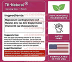 30 Patches Magnesium 4-in-1 Transdermal Patches Bisglycinate, Malate,Zinc & Vitamin D3 Brain, Energy, Muscle, Immune Support