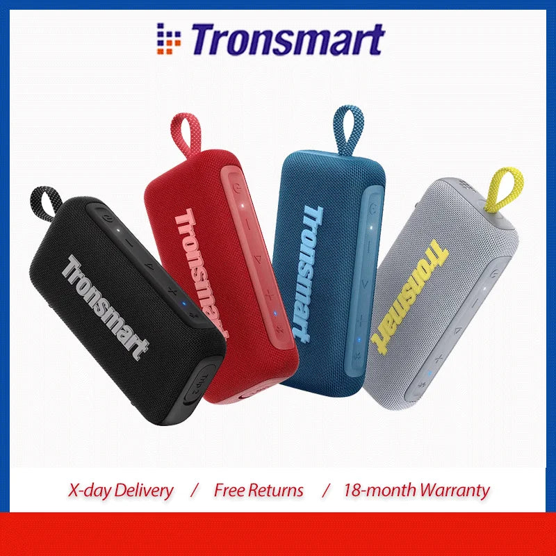 Tronsmart Trip 2 Speaker Portable Bluetoth Speaker with Enhanced Bass, IPX7 Waterproof, 20H Playtime,for Camping, Hiking & Outdoor Ürün ana görseli