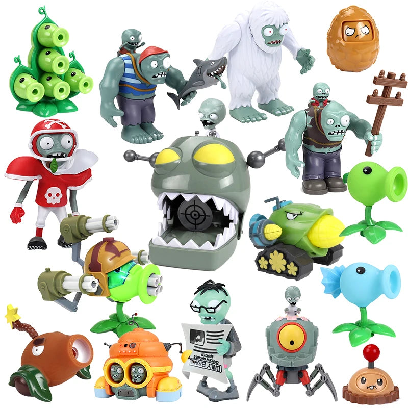 PLANTS VS ZOMBIES Crazy Dave Game Action Figure Roadblock Iron Bucket Grim Reaper Zombie Model Doll Kids Toys Children's Gifts Ürün ana görseli