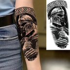 1 Sheet Waterproof Knight Warrior Gladiator Temporary Tattoos For Men Women Realistic Fake Tattoo Sticker  Forearm Tatoos Decals