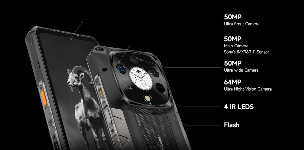 Ulefone Armor 28 Pro 5G AI Rugged Phone 6.67”AMOLED 64MP Smartphone 120W MTK Dimensity 7300 10600mAh 512GB ROM Mobile phone
