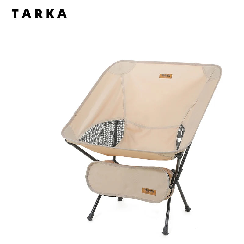 TARKA Foldable Camping Chairs Set Lightweight folding Chair Ultralight  Backpacking Moon Chairs for Garden Picnic Beach Fishing Ürün ana görseli