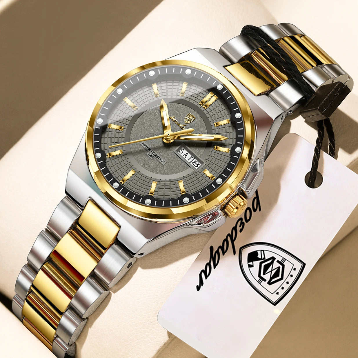 POEDAGAR Fashion Ladies Watch Top Elegant Week Date Woman Clock Quartz Stainless Steel Luminous Waterproof Women's Watches Reloj Ürün ana görseli