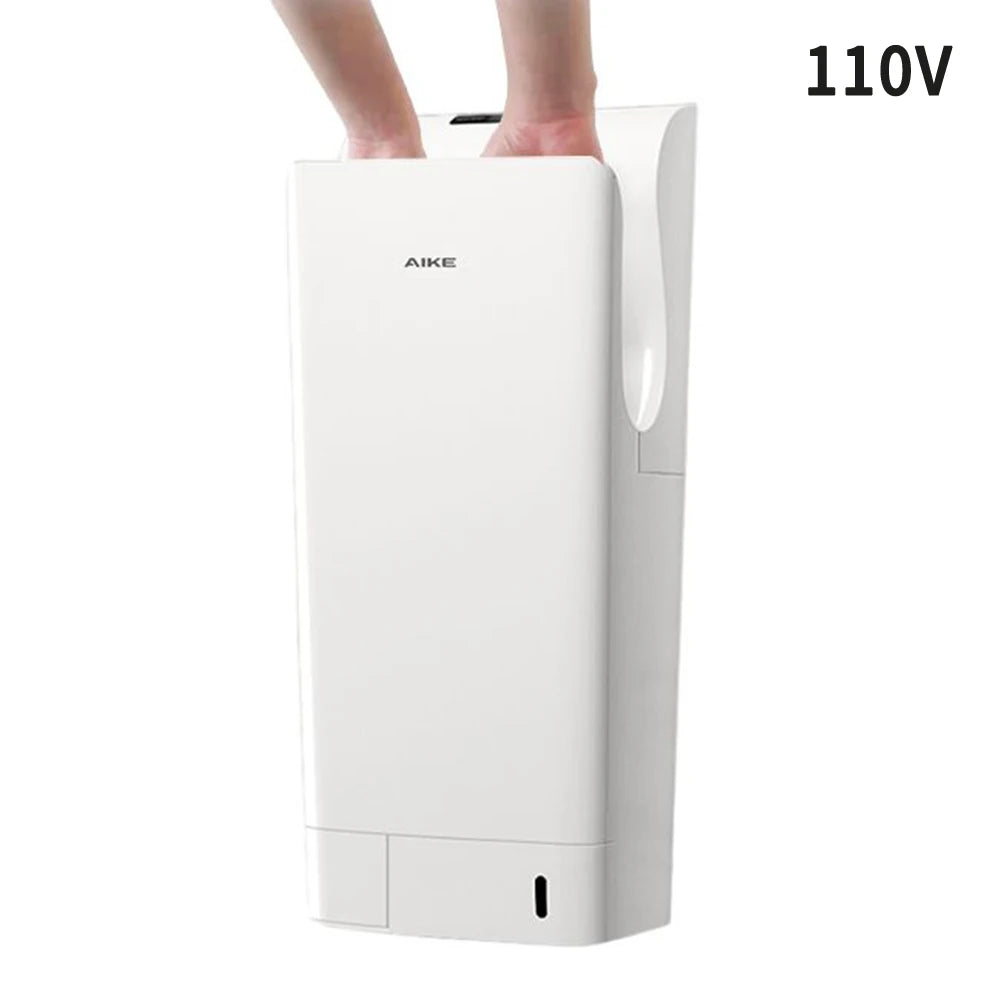 AIKE 7-10s Bathroom Vertical Hand Dryer Automatic High Speed Hand Dryer with UV Germicidal Lamp HEPA Filter and Brushless Motor