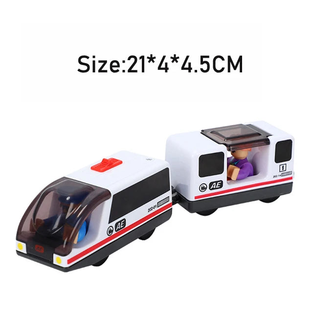 RC Electric Train Set Locomotive Magnetic Train Diecast Slot Toy Fit for Brand Wooden Railway Tracks Toys for Children Gifts