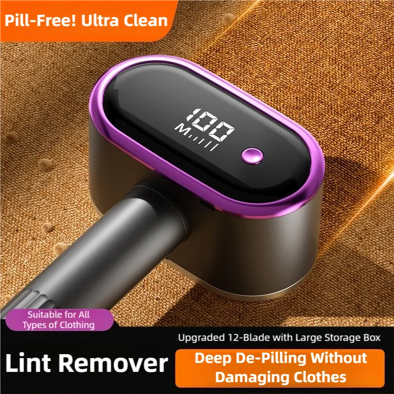 TINSOL Dual-Head Electric Lint Remover Digital Display Lint Remover Multi-Functional Clothing Sweater Lint Remover Secondary image