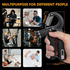 6 Pack Hand Grip Strengthener Kit, Adjustable Resistance Counting Hand Gripper, Finger Exerciser, Grip Ring & Stress Relief Ball for Forearm Workout, Wrist Rehabilitation Training