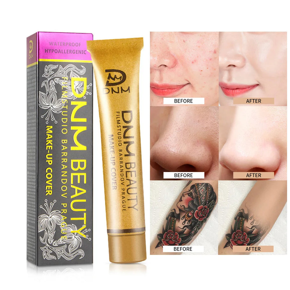Full Skin Concealer Foundation Cream Face Professional Blemish Cover Dark Spot Tattoo Contour Makeup Liquid Concealer Cosmetic Ürün ana görseli