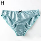 Women'S 100% Mulberry Silky Panties Fashion Lace Brief Large Size Comfortable Breathable Solid Color Lingerie Seamless Underwear