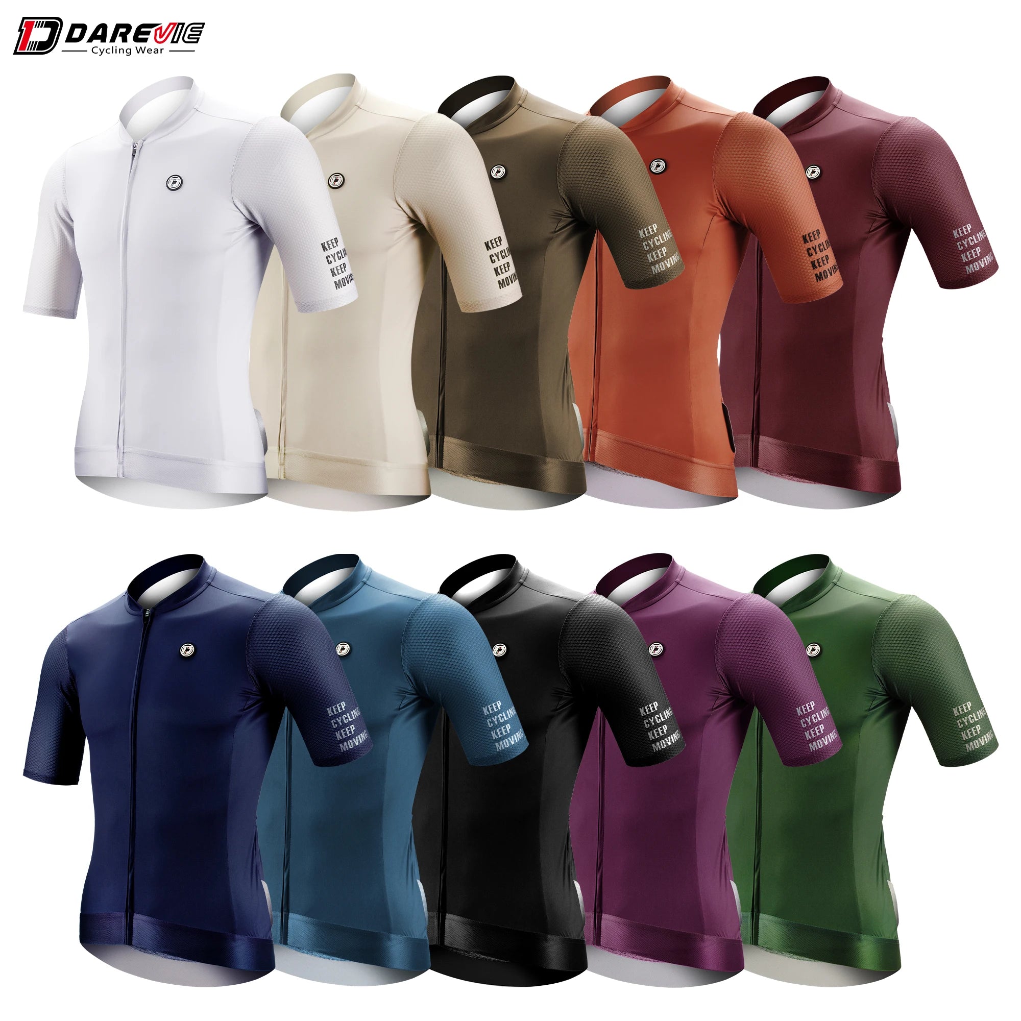 DAREVIE Cycling Jersey SPF 50 Anti-UV Training Level Slim Fit Small Size Men Women Man Cycling Maillot Bike Jersey Cycling Shirt Ürün ana görseli