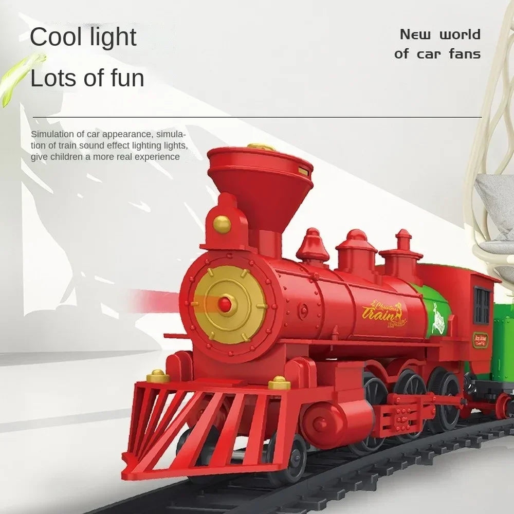 Classical Electric Train Set Toy Car Railway Train Model Educational Game Children Christmas Toys for Boy