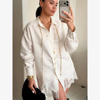 Women Solid Lapel Full Sleeves Pant Suits Chic Single Breasted Wide-leg Long Pants Sets 2026 Lady  Casual Daily Loose Fit Outfit