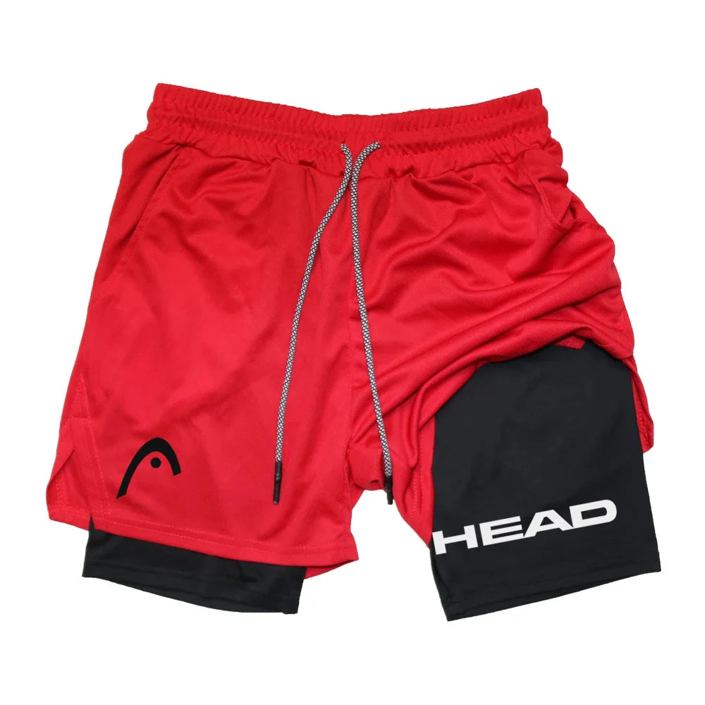 Anime Berserk Head Running Shorts Men Fitness Gym Training 2 in 1 Sports Quick Dry Workout Jogging Double Deck Summer Ürün ana görseli