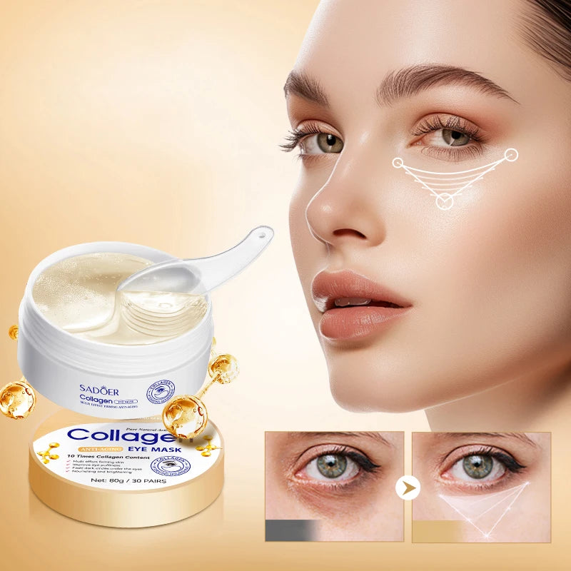 Collagen eye mask, deep moisturizing, firming the skin around the eyes, eye care, anti-aging skincare, making the skin younger Ürün ana görseli