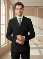 ST Cassy dark blue Elegant Man Suit 2 Pcs Set Modern Wedding Party Suits for Men Stylish Business office suit