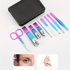 6-18pcs Set Professional Stainless Steel Manicure & Pedicure Kit Precision Nail Care with Travel Case with Nail Clipper Scissor