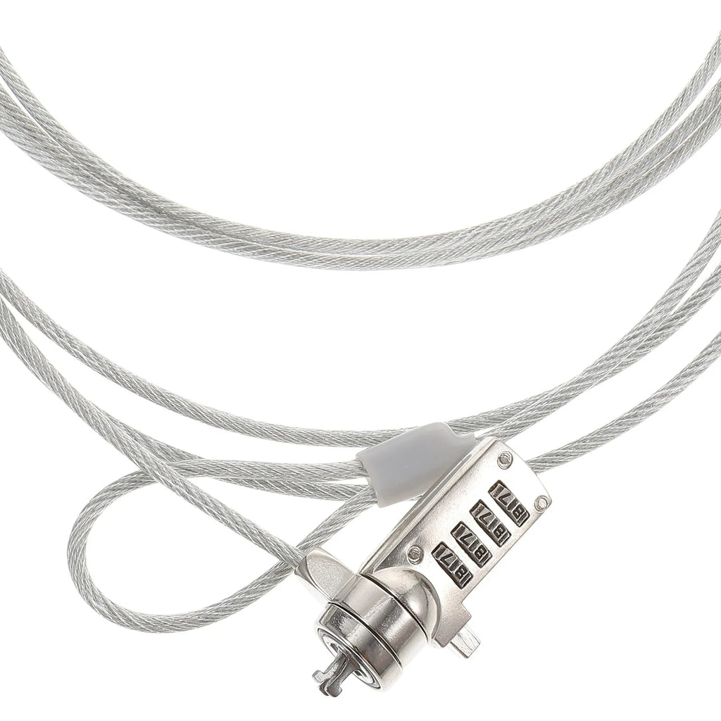 1.8M 3.5mm Laptop Security Cable Lock | 1-Digit Combination Anti-theft Steel Cable Lock for Business Laptops & Tablets
