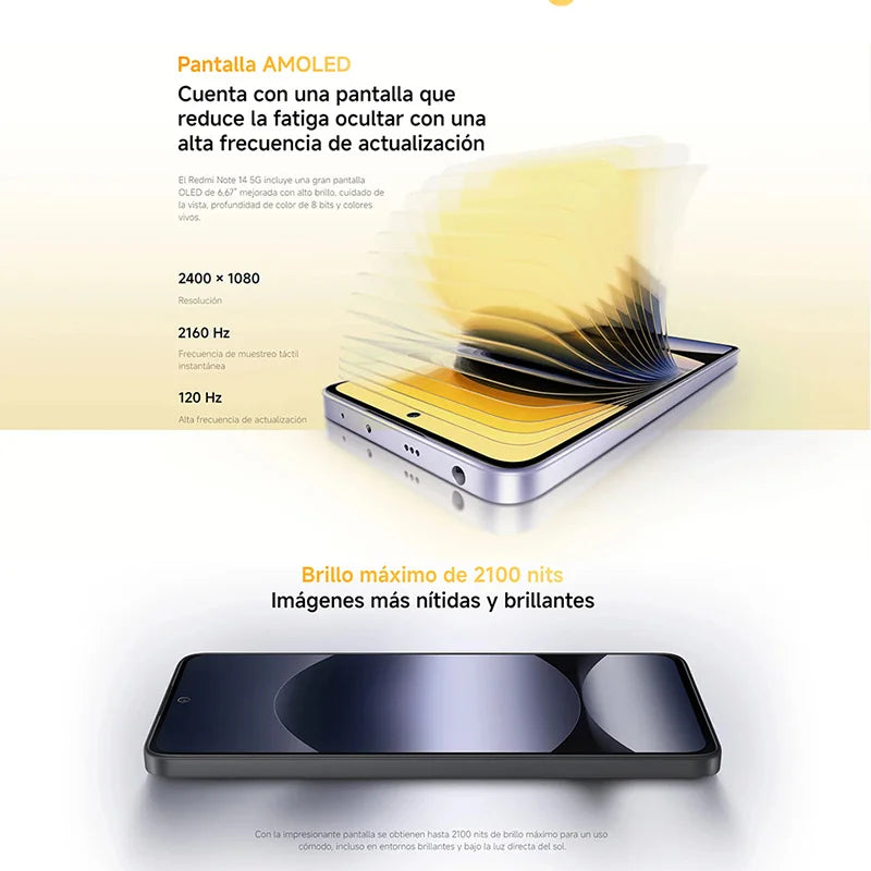 Global Version Xiaomi Redmi Note 14 5G Dimensity 7025-Ultra 6.67" 5110mAh 45W fast charging 108MP Camera With dual speakers NFC