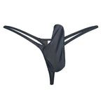 YAULAANG Sexy men's gloss gay underwear oily G-Strings thong Shiny low-waisted High Elasticity mens lingerie