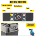 VEVOR Car Refrigerator Portable Compressor Cooler 35-55L Mini Fridge Freezer 12/24V DC 110-240V Ice Box for Camping Picnic Frige