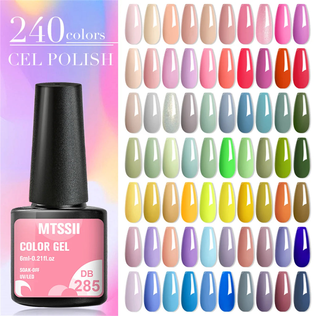 MTSSII 12pcs Gel Nail Polish Set Nude Pink Red Glitter Semi Permanent Soak Off  UV Gel Varnish Manicure Kit Nail Supplies DIY