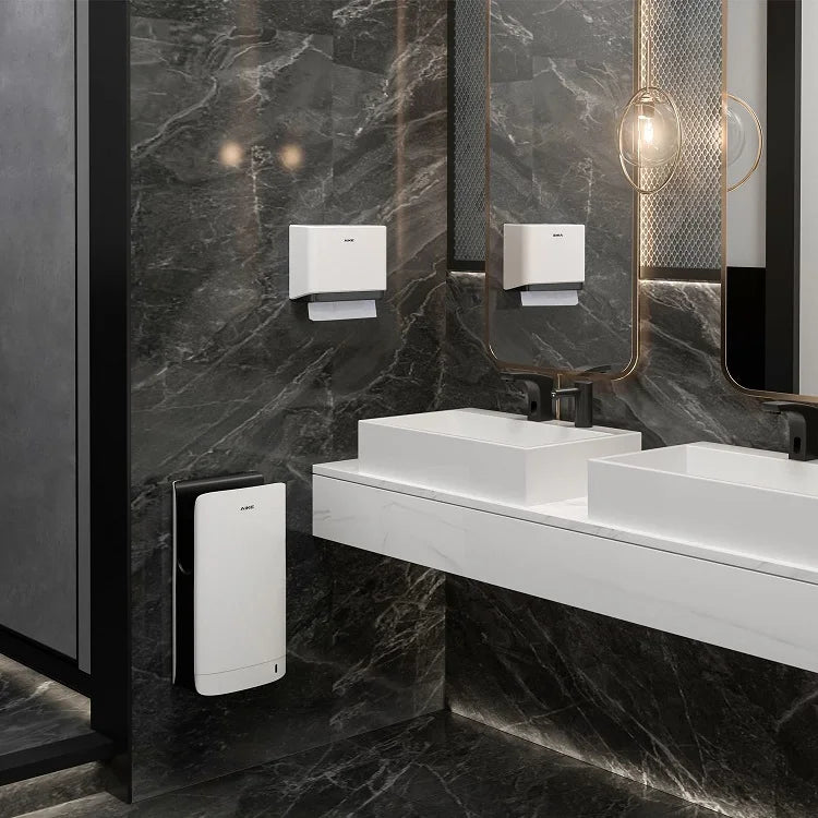 AIKE Automatic Hand Dryer for Bathroom Jet Hand Dryer with HEPA Filtered Vertical Slim Compact High Speed Wall Dryers 1400-1750W