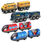 RC Electric Train Set Locomotive Magnetic Train Diecast Slot Toy Fit for Brand Wooden Railway Tracks Toys for Children Gifts