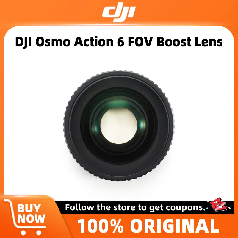 DJI Osmo Action 6 FOV Boost Lens expanding the camera's field of view to 182 when attached Original Accessories in Stock Ürün ana görseli