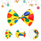 Colorful Polka Dot Printed Clown Tie And Bow Tie Clown Props Halloween Carnival Circus Performance Party Cosplay Fancy Costume