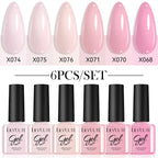 LILYCUTE 6PCS Gel Nail Polish Set Summer Neon Nail Gel Kits For DIY Nail Vernis Semi Permanent UV Lamp Gellak Nail Varnish Set