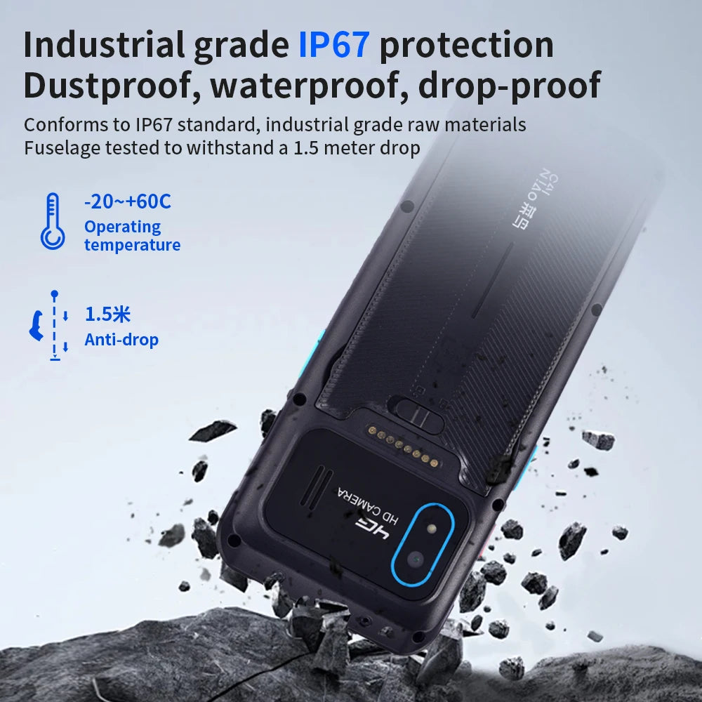 YK957 JR Android 2d Qr Code Reader Handheld Terminal Pda Android Barcode Scanner with Nfc Rfid Reader Medical Device Pdas 4+64g