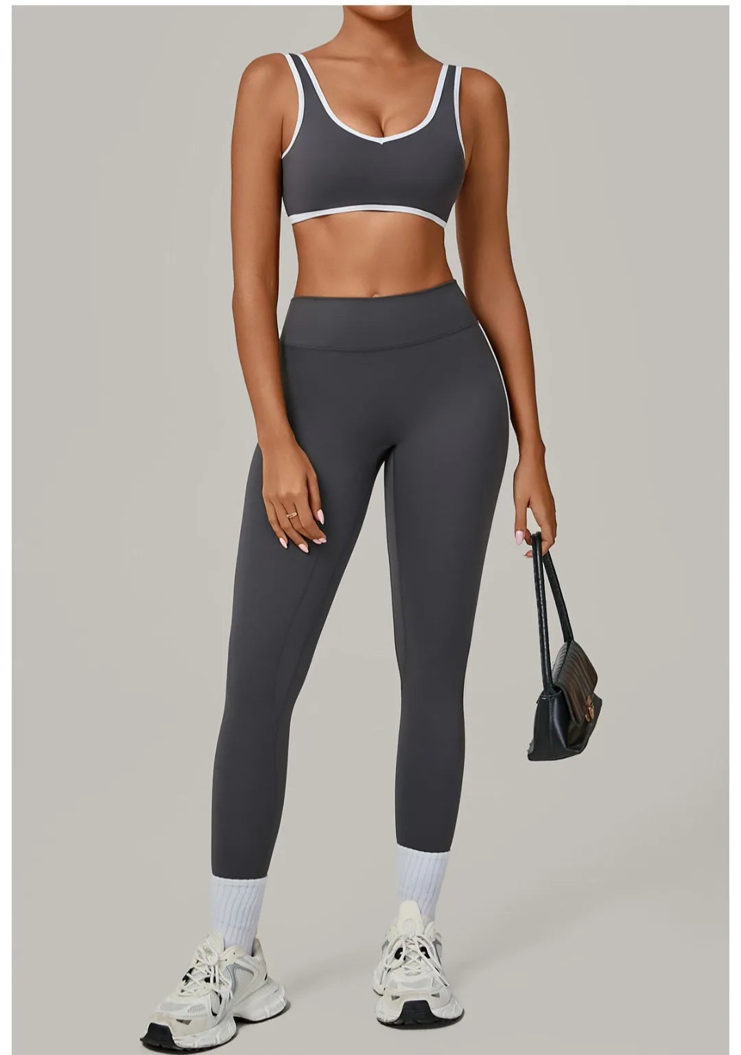 2PCS Women's Yoga Set High Waist Peach Hip Removable Padding Sports Bra Pants Fitness Suit Running Workout Gym Leggings Yoga Set