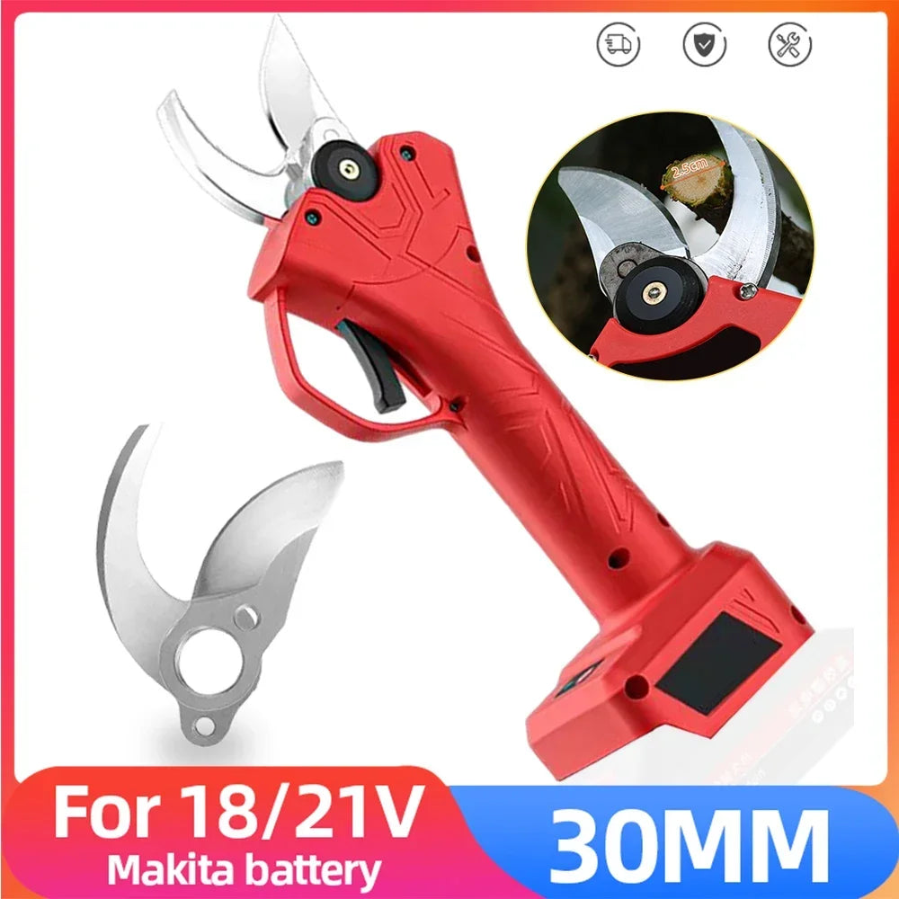 30mm Brushless Electric Pruning Shears Garden Fruit Tree Bonsai Pruning Shears Pruning Machine Tools for 21/18V  Batteries Ürün ana görseli