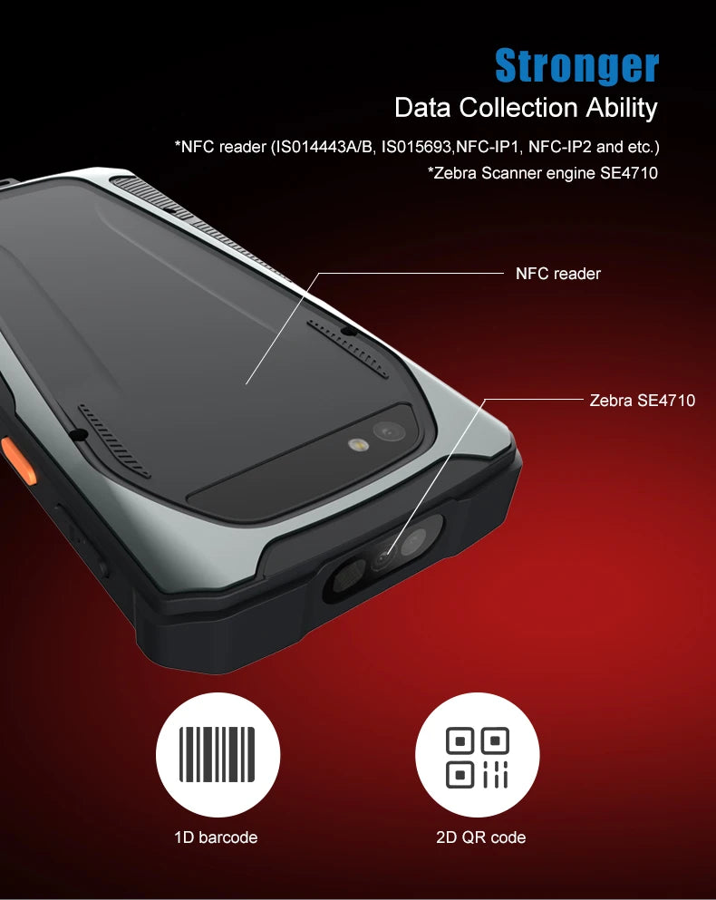 Handheld 125khz-134.2khz RFID Animal Ear Tag Reader Android PDAs Scanner for Cattle/goat Dairy Farm Livestock Data Management