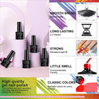 Gel Varnish Kit Professional Nail Gel Kit With Nail Dryer Soak Off Nail Gel Polish Kit  Base Coat  Top Coat Manicure Tools Set
