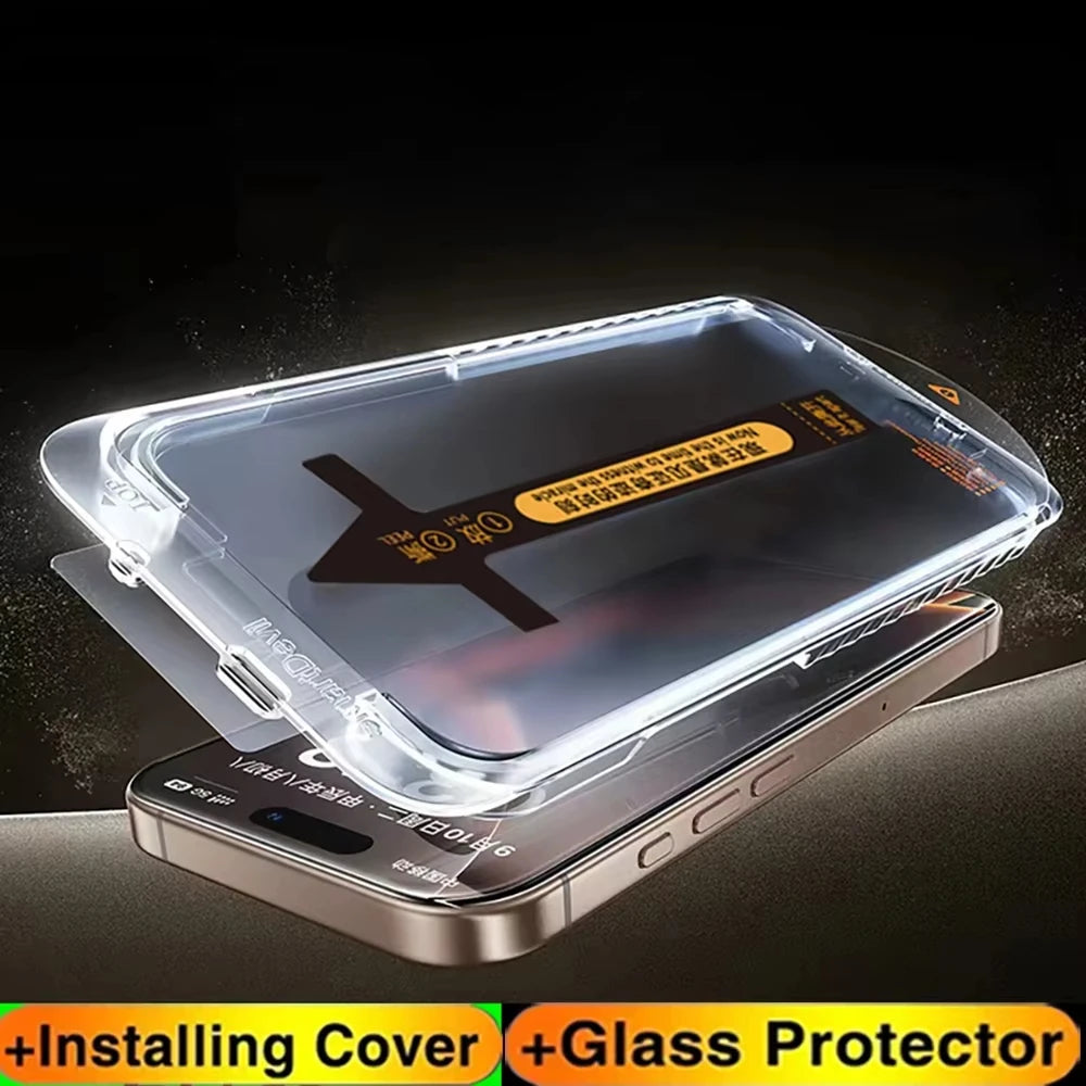 5PCS Dust Free Privacy Screen Protector For iPhone 17 Pro Max  16 Pro Max 15 14 11 12 13 X XR 16e Air Anti-spy Glass Easy Insta