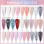 LILYCUTE 15ml Extension Gel Nail Polish Set Quick Nail Prolong With Extend Mold Nail Tips Acrylic Solution Manicure Tools Kit
