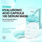 Korean Skincare PDRN Hyaluronic Acid Capsule 100 Serum Mask,Daily Moisturizing Salmon PDRN Serum Mask for Everyday Glow (10EA)