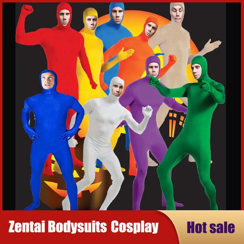 New Kid Adult Zentai Full Body Suit Second Skin Tight Spandex Nylon Bodysuit Novelty Men Women Dancing Jumpsuit Cosplay Costumes Ürün ana görseli