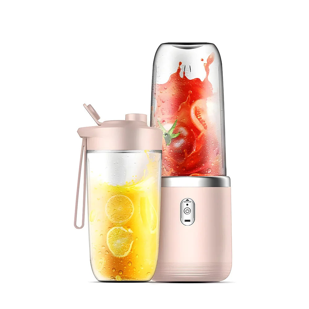 High-Speed Portable Juicer Cup, USB Rechargeable Blender with 6-Blade Head for Fresh Juice, Shakes & Travel