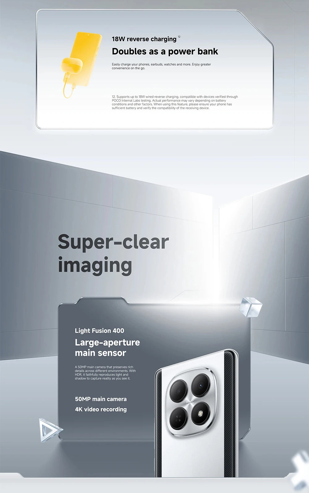 Global Version POCO M8 5G smartphone 5G 6.77" Snapdragon® 6 Gen 3 Mobile Platform 45W charging 50MP main camera IP66 NFC Xiaomi