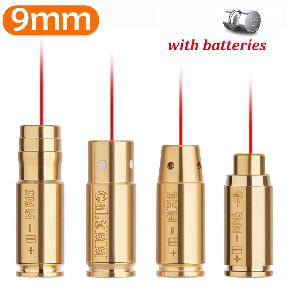 Red Dot Laser Brass Boresighter CAL .223/5.56/9mm/308/7.62/.45/30-06 Cartridge Boresight for Rifle Scope Hunting Gun Accessories Ürün ana görseli