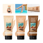 Waterproof Body Foundation With Free Powder Puff Bronze Leg Makeup Long Lasting Tanning Cream 100ml 3 Colors