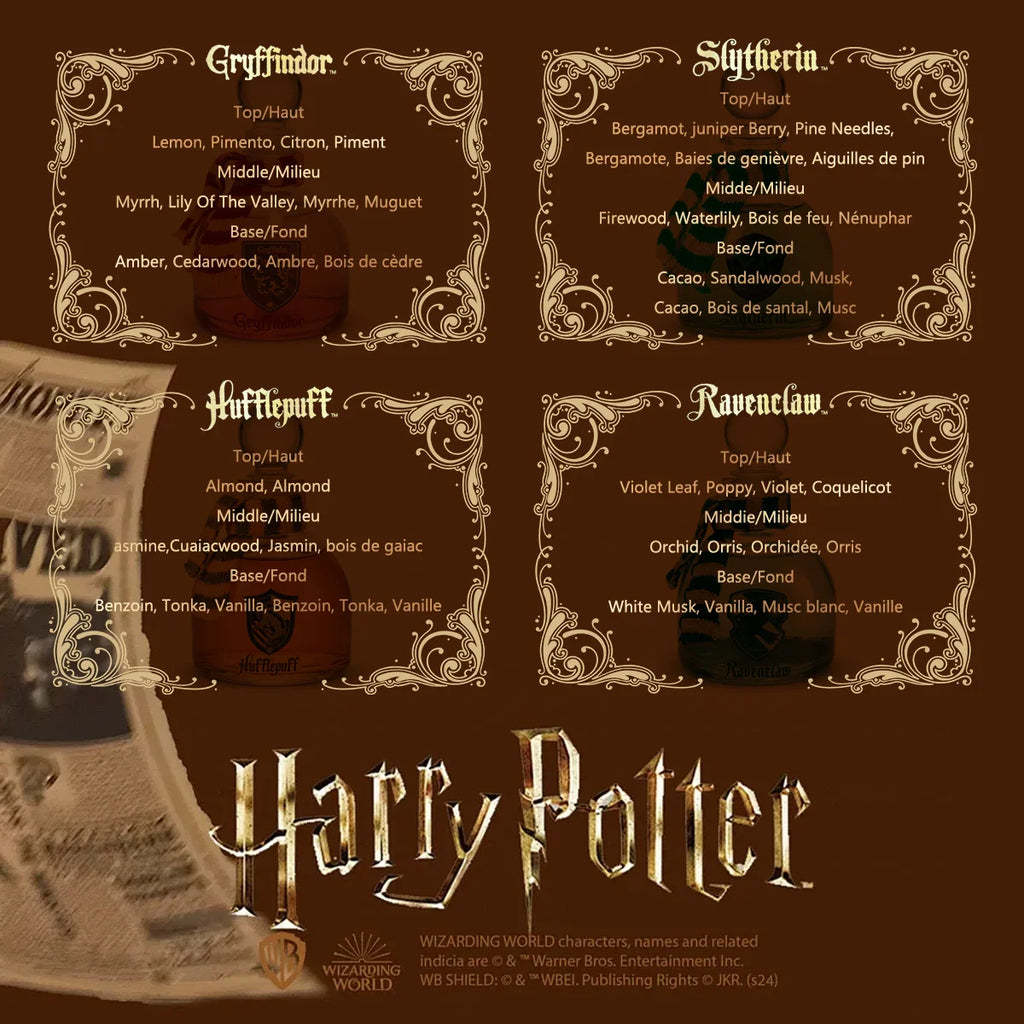 MINISO Harry Potter Series 4pcs Magic Academy Flameless Aroma Kit Cartridge Reed Diffuser Oil Air Freshener Fragrance set